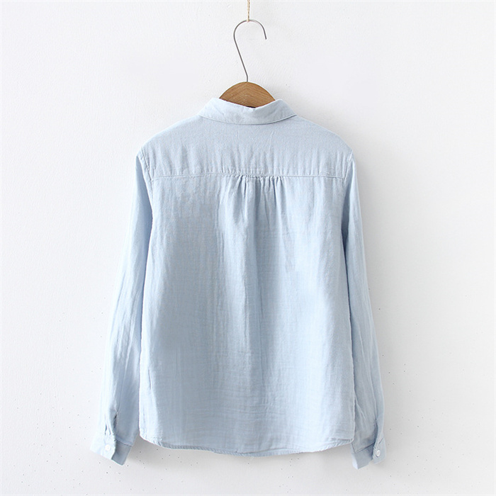 シャツ レディース ゆったり 長袖 おしゃれ オフィス 綿 ガーゼシャツ ブラウス 綿シャツ 羽織り コットン ベーシック コットンシャツ トップス 無地 30代 40代 50代 春夏秋冬 送料無料 柔らか 長袖シャツ スーツインナー ビッグシルエット スタンドカラー 大人可愛い 秋