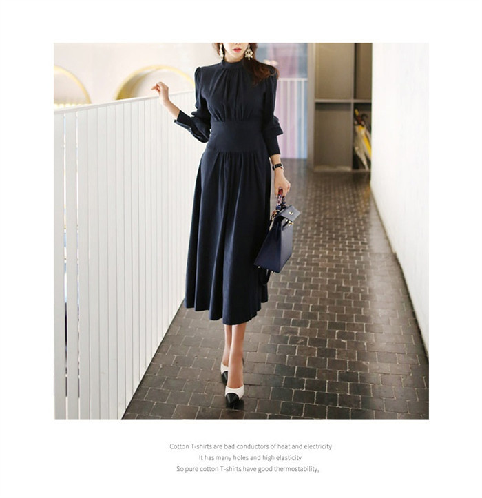 <br>長袖 ワンピース スタンドカラー シャツワンピース シフォンワンピース ギャザー ロングワンピース レディース 春 ミモレ丈 無地 リボン付き ゆったり きれいめ おしゃれ 通勤 入園式 卒業式 フォーマル シフォン ゆったり 大人可愛い 送料無料
