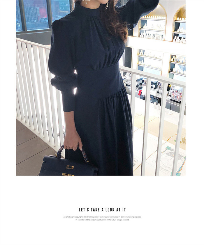 <br>長袖 ワンピース スタンドカラー シャツワンピース シフォンワンピース ギャザー ロングワンピース レディース 春 ミモレ丈 無地 リボン付き ゆったり きれいめ おしゃれ 通勤 入園式 卒業式 フォーマル シフォン ゆったり 大人可愛い 送料無料