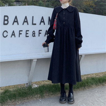 <br>ロングワンピース 長袖 秋 早秋 コーデュロイ 50代 ミモレ丈 大きいサイズ 大人 ベルトなし オールインワン ポケット レディース ロングシャツワンピース カジュアル 冬 きれいめ オーバーオール 秋冬 おしゃれ 大人可愛い 送料無料