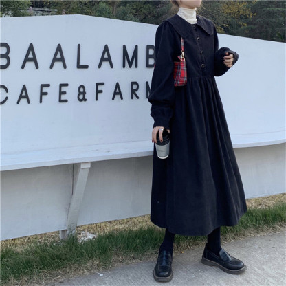 <br>ロングワンピース 長袖 秋 早秋 コーデュロイ 50代 ミモレ丈 大きいサイズ 大人 ベルトなし オールインワン ポケット レディース ロングシャツワンピース カジュアル 冬 きれいめ オーバーオール 秋冬 おしゃれ 大人可愛い 送料無料