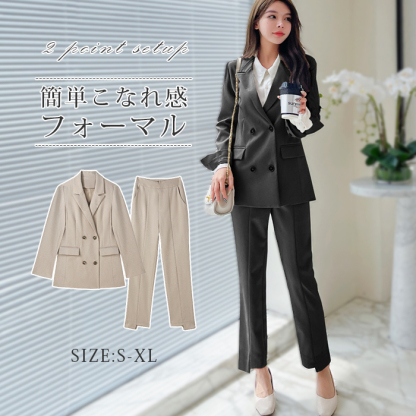 <br>セットアップ レディース カジュアル 40代 ワイドパンツ おしゃれ 着痩せ パンツスーツ 大きいサイズ きれいめ スポーツ 入園式 綿混セットアップ＆上下セット フォーマル 女性らしい ロングパンツ 通勤 お洒落 着痩せ 卒業式 ママ オシャレ 送料無料