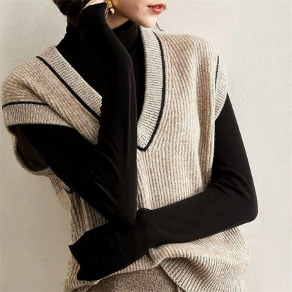 <br>ニットベスト レディース ベスト Vネック トップス 無地 重ね着 定番 ニット カーディガン きれいめ ノースリーブ カジュアル 大人 かわいい シンプル 春 秋 冬 無地 送料無料