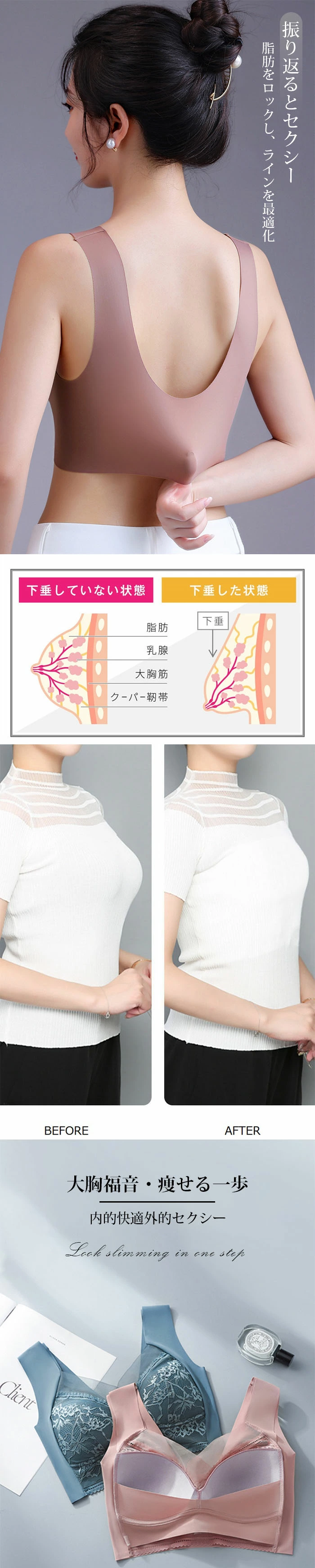 ナイトブラ 大きいサイズ 育乳 ブラジャー 育乳ブラ 自胸 脇高ブラ 脇肉 バストアップ 谷間 脇高 夏 痛くない ブラ おやすみブラ ノンワイヤー 補正下着 横流れ防止 夜 おうち時間 新生活 送料無料