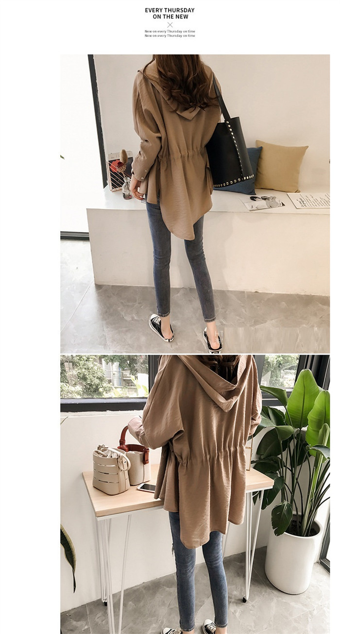 <br>スプリングコート レディース ショートトレンチコート 春秋 薄手 マウンテンパーカー テロンチ トレンチコート ショート丈 前後アシンメトリー フード付き 大きいサイズ 20代 30代 40代 送料無料 3colors全