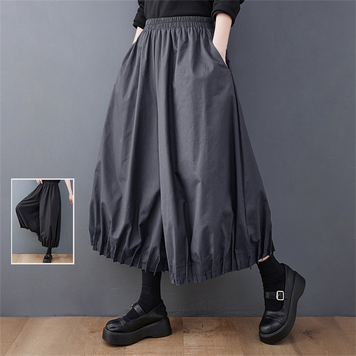 <br>ワイドパンツ ロング レディース 黒 大きいサイズ ワイド バルーンパンツ ボトムス 春 秋 秋物 ロングスカート 秋冬 ミモレ丈 シンプル きれいめ 大人 可愛い ブラック カジュアル 大人可愛い 送料無料