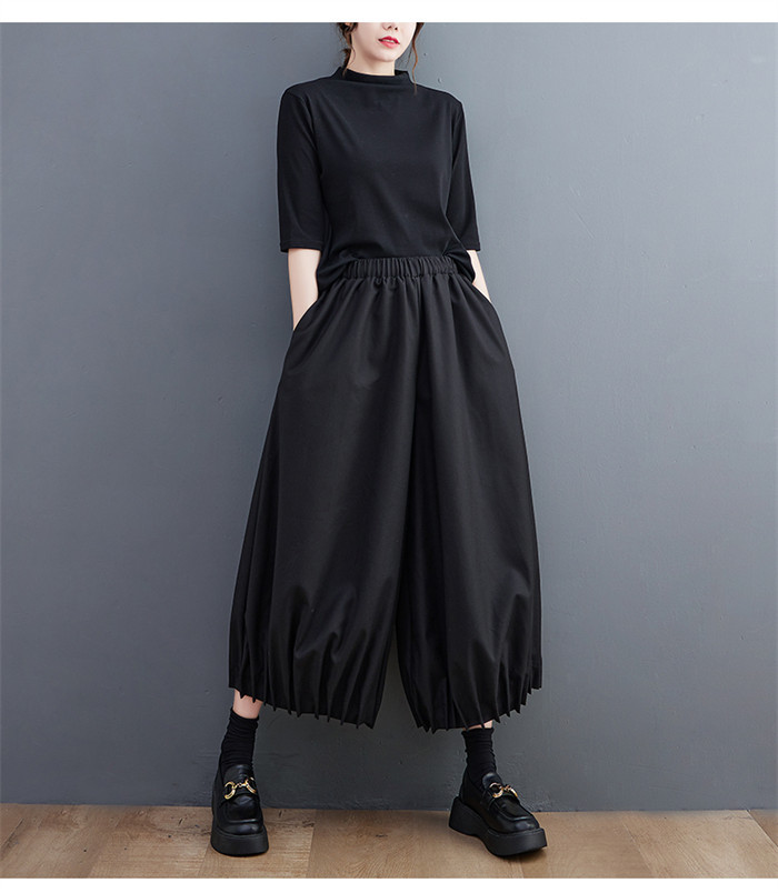 <br>ワイドパンツ ロング レディース 黒 大きいサイズ ワイド バルーンパンツ ボトムス 春 秋 秋物 ロングスカート 秋冬 ミモレ丈 シンプル きれいめ 大人 可愛い ブラック カジュアル 大人可愛い 送料無料