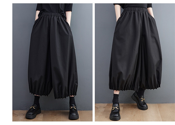 <br>ワイドパンツ ロング レディース 黒 大きいサイズ ワイド バルーンパンツ ボトムス 春 秋 秋物 ロングスカート 秋冬 ミモレ丈 シンプル きれいめ 大人 可愛い ブラック カジュアル 大人可愛い 送料無料