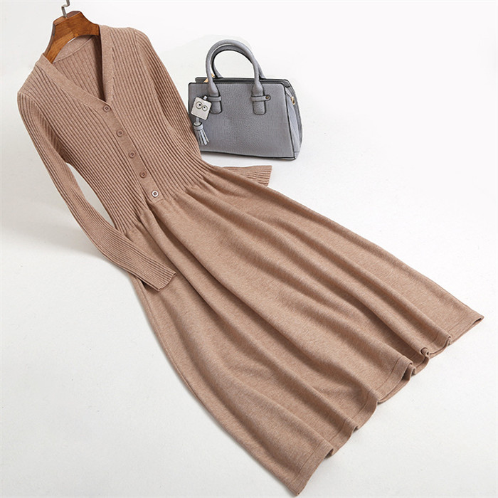 <br>ニットワンピース リブニットワンピース ワンピース レディース リブ ニットワンピ マキシ丈 Aライン きれいめ 上品 大人 ブラック 2023秋冬新作  秋冬 ハイネック 長袖 ブラック きれいめ ハイウエスト プリーツ 体型カバー 送料無料