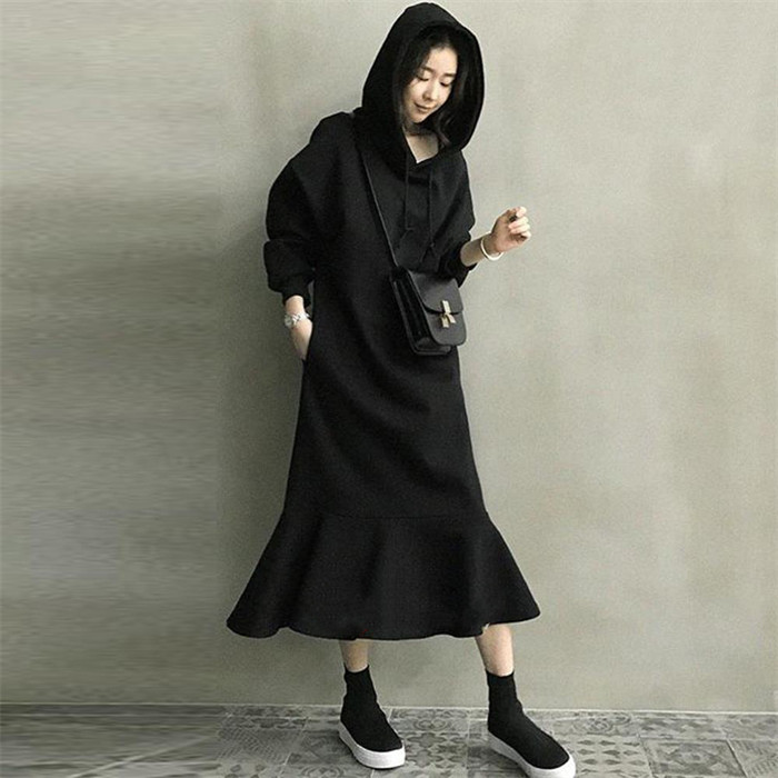 <br>ワンピース 秋 ロングワンピース パーカー 秋冬 パーカーワンピース 長袖 ロングワンピース ロングワンピ フードワンピ フーディ カジュアル 可愛い きれいめ レディース 暖か 大きいサイズ 体型カバー 大人 着痩せ 40代 50代 送料無料