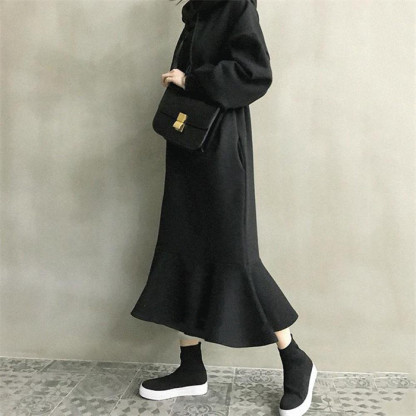 <br>ワンピース 秋 ロングワンピース パーカー 秋冬 パーカーワンピース 長袖 ロングワンピース ロングワンピ フードワンピ フーディ カジュアル 可愛い きれいめ レディース 暖か 大きいサイズ 体型カバー 大人 着痩せ 40代 50代 送料無料