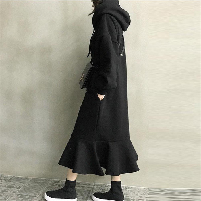 <br>ワンピース 秋 ロングワンピース パーカー 秋冬 パーカーワンピース 長袖 ロングワンピース ロングワンピ フードワンピ フーディ カジュアル 可愛い きれいめ レディース 暖か 大きいサイズ 体型カバー 大人 着痩せ 40代 50代 送料無料