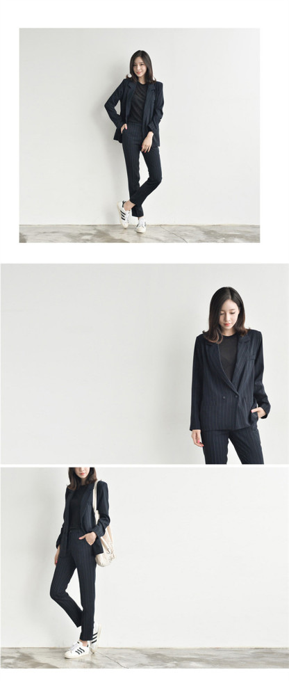 <br>スーツ レディース セットアップ ストライプ 洗える ビジネススーツ レディーススーツ 大きいサイズ フォーマル 入学式 ママスーツ 七五三 オフィス 2点セット パンツスーツ 上下 ジャケット 長袖 通勤 OL 女性らしい カジュアル 卒業式 ママ オシャレ 着痩せ 送料無料