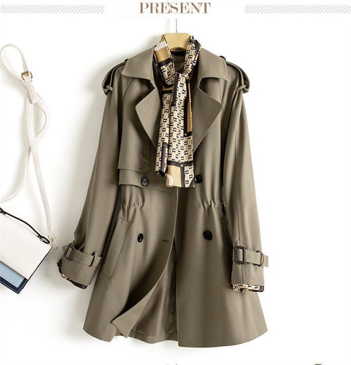 トレンチコート レディース ミドル丈 厚手 aライン ベルト付き ダブルボタン 無地 おしゃれ 春秋 アウター スプリングコート 就活 ビジネス 定番 通勤 コート 夏 ロングコート 羽織り トレンチ 大きいサイズ きれいめ 入園式 卒業式 送料無料
