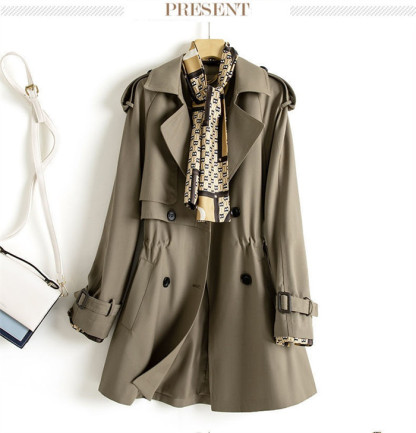 トレンチコート レディース ミドル丈 厚手 aライン ベルト付き ダブルボタン 無地 おしゃれ 春秋 アウター スプリングコート 就活 ビジネス 定番 通勤 コート 夏 ロングコート 羽織り トレンチ 大きいサイズ きれいめ 入園式 卒業式 送料無料