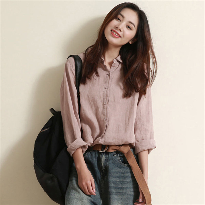 <br>綿麻 シャツ ガーゼシャツ ブラウス レディース 綿麻シャツ チュニック 羽織り コットン ベーシック コットンシャツ トップス 長袖 無地 プレゼント 