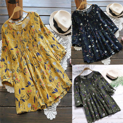<br>シャツ レディース ロングシャツ シャツワンピ トップス チュニック チュニックワンピ シャツワンピース 長袖 ナチュラル 着痩せ ゆったり 体型カバー ポケット付き カジュアル 総柄 春 夏 秋 春夏秋冬 送料無料 ビッグシルエット