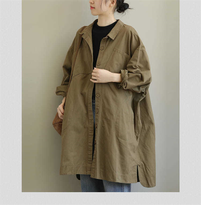 <br>トレンチコート レディース ロング 秋 厚手 Iライン ダブルボタン スリット 無地 おしゃれ 春秋 アウター スプリングコート 就活 ビジネス 定番 通勤 コート 春 ロングコート 羽織り