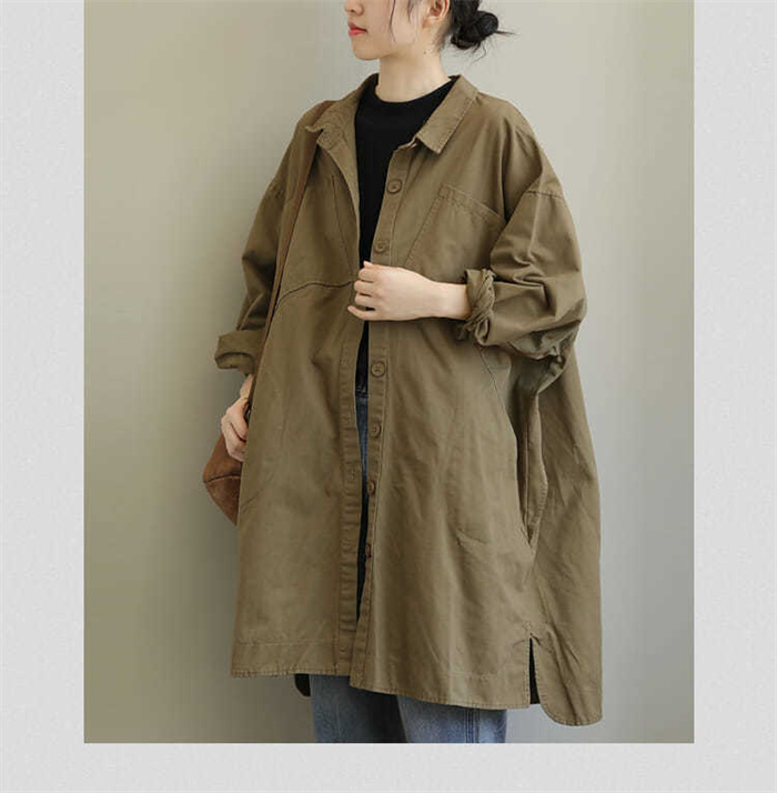 <br>トレンチコート レディース ロング 秋 厚手 Iライン ダブルボタン スリット 無地 おしゃれ 春秋 アウター スプリングコート 就活 ビジネス 定番 通勤 コート 春 ロングコート 羽織り