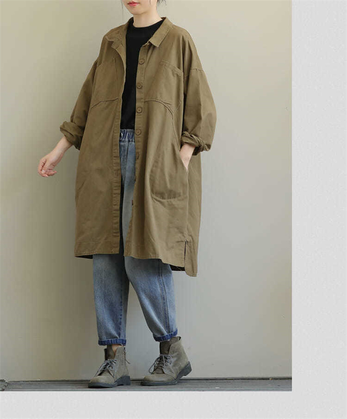 <br>トレンチコート レディース ロング 秋 厚手 Iライン ダブルボタン スリット 無地 おしゃれ 春秋 アウター スプリングコート 就活 ビジネス 定番 通勤 コート 春 ロングコート 羽織り