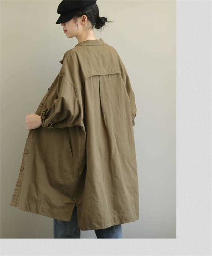 <br>トレンチコート レディース ロング 秋 厚手 Iライン ダブルボタン スリット 無地 おしゃれ 春秋 アウター スプリングコート 就活 ビジネス 定番 通勤 コート 春 ロングコート 羽織り