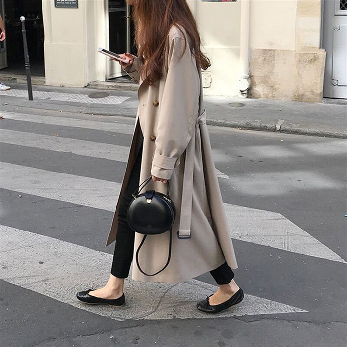 <br>送料無料 トレンチコート レディース ロング aライン ベルト付き ダブルボタン スリット 無地 おしゃれ 春秋 スプリングコート 就活 ビジネス 定番 通勤 コート 春 ロングコート 羽織り ロング丈 大きいサイズ きれいめ