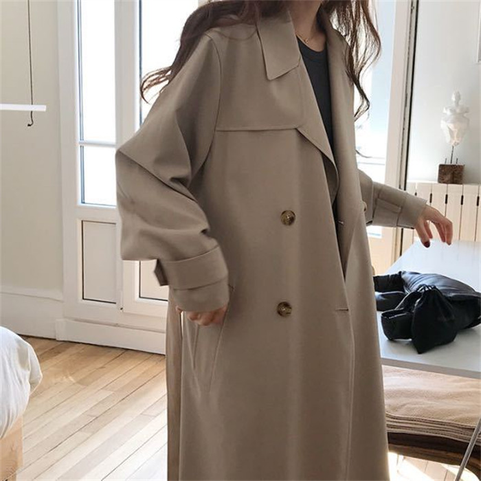 <br>送料無料 トレンチコート レディース ロング aライン ベルト付き ダブルボタン スリット 無地 おしゃれ 春秋 スプリングコート 就活 ビジネス 定番 通勤 コート 春 ロングコート 羽織り ロング丈 大きいサイズ きれいめ