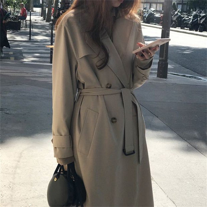 <br>送料無料 トレンチコート レディース ロング aライン ベルト付き ダブルボタン スリット 無地 おしゃれ 春秋 スプリングコート 就活 ビジネス 定番 通勤 コート 春 ロングコート 羽織り ロング丈 大きいサイズ きれいめ