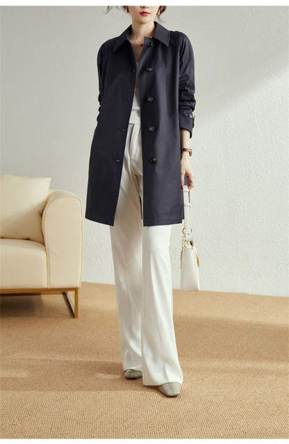 <br>トレンチコート レディース ショート丈 aライン ダブルボタン スリット 無地 おしゃれ 春秋 アウター スプリングコート 就活 ビジネス 定番 通勤 コート 春 夏 ロングコート 