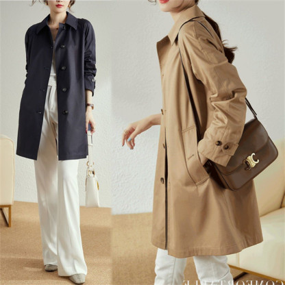 <br>トレンチコート レディース ショート丈 aライン ダブルボタン スリット 無地 おしゃれ 春秋 アウター スプリングコート 就活 ビジネス 定番 通勤 コート 春 夏 ロングコート 