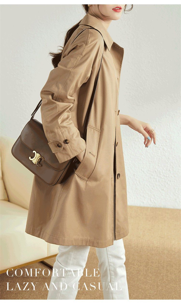 <br>トレンチコート レディース ショート丈 aライン ダブルボタン スリット 無地 おしゃれ 春秋 アウター スプリングコート 就活 ビジネス 定番 通勤 コート 春 夏 ロングコート 