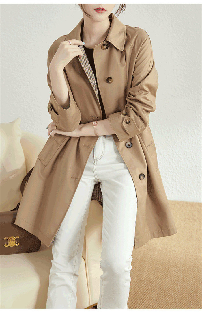 <br>トレンチコート レディース ショート丈 aライン ダブルボタン スリット 無地 おしゃれ 春秋 アウター スプリングコート 就活 ビジネス 定番 通勤 コート 春 夏 ロングコート 