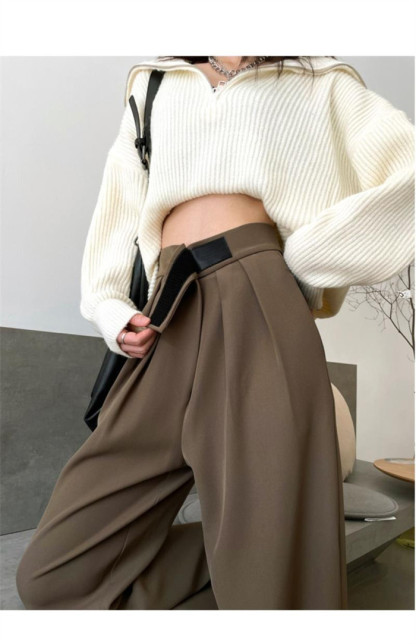 <br>タックワイドパンツ ボトムス 美シルエット ハイウエスト カジュアル きれいめ おしゃれ 体型カバー 韓国ファッション パンツ レディース ワイドパンツ タックパンツ テーパードパンツ 春夏 大きいサイズ 黒 オフィス 送料無料