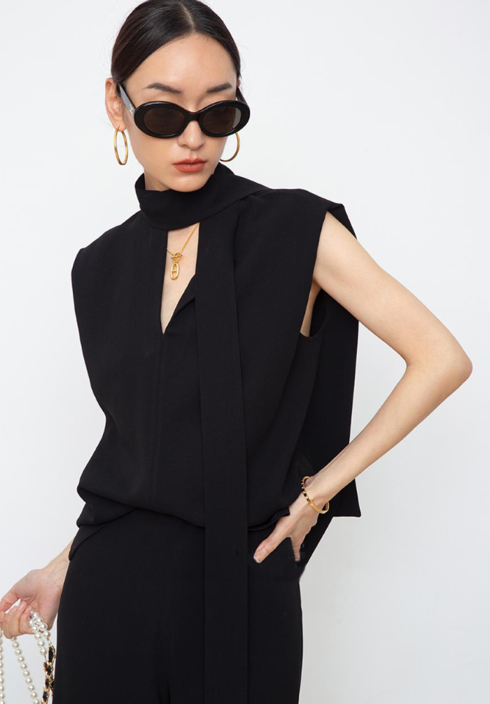 セットアップ ノースリーブ 夏 春夏 ロングパンツ パンツドレス レディース パンツスーツ 無地 女の子 結婚式 卒業式 入学式 ガウチョパンツ ワイドパンツ 体型カバー ゆったり 涼しげ 脚長効果 欧米風 