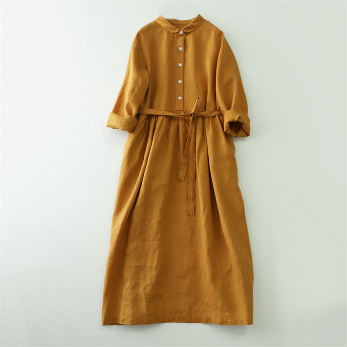 ロングワンピース 綿麻 レディース きれいめ 春 七分袖 半袖 夏 大きいサイズ ガーゼ ダブルガーゼ ロングワンピース ベルト付き ロング 綿麻ワンピ ミモレ丈 Aライン 体型カバー 送料無料 ゆるっと 大人可愛い 着痩せ