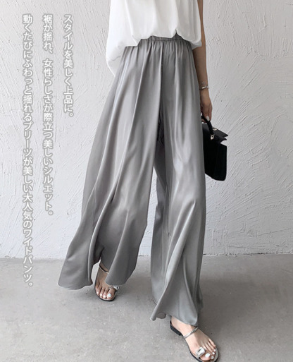 スカーチョ スカンツ 接触冷感 ワイドパンツ 滑らか ふんわり 薄め ガウチョパンツ 無地 マキシ丈 パンツ 春夏 パンツ レディース 大きいサイズ 体型カバー
