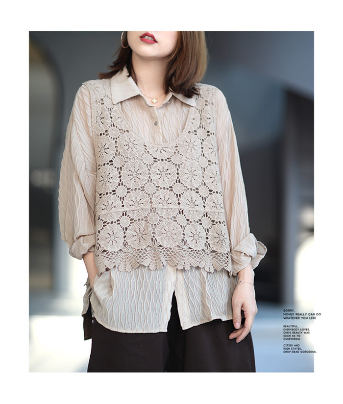 ベスト レディース 春夏 トップス 透かし編み プルオーバー Uネック かぎ編み カジュアル 無地 レイヤード ニットベスト きれいめ ノースリーブ 大人可愛い 体型カバー 涼しい 着痩せ おしゃれ ゆったり 大きいサイズ 送料無料 クロシェ編み