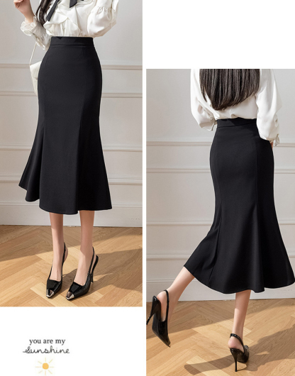 ロングスカート　マーメードライン　レディース　ミモレ丈　タイトライン　マーメードスカート　タイト　着痩せ　無地　ハイウエスト　おしゃれ　高級感　フォーマル　上品　入園式　卒業式　オフィス　OL　春夏　脚長効果　ファッション