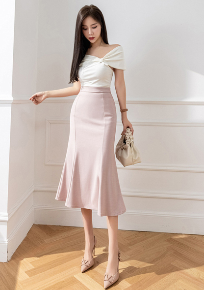 ロングスカート　マーメードライン　レディース　ミモレ丈　タイトライン　マーメードスカート　タイト　着痩せ　無地　ハイウエスト　おしゃれ　高級感　フォーマル　上品　入園式　卒業式　オフィス　OL　春夏　脚長効果　ファッション