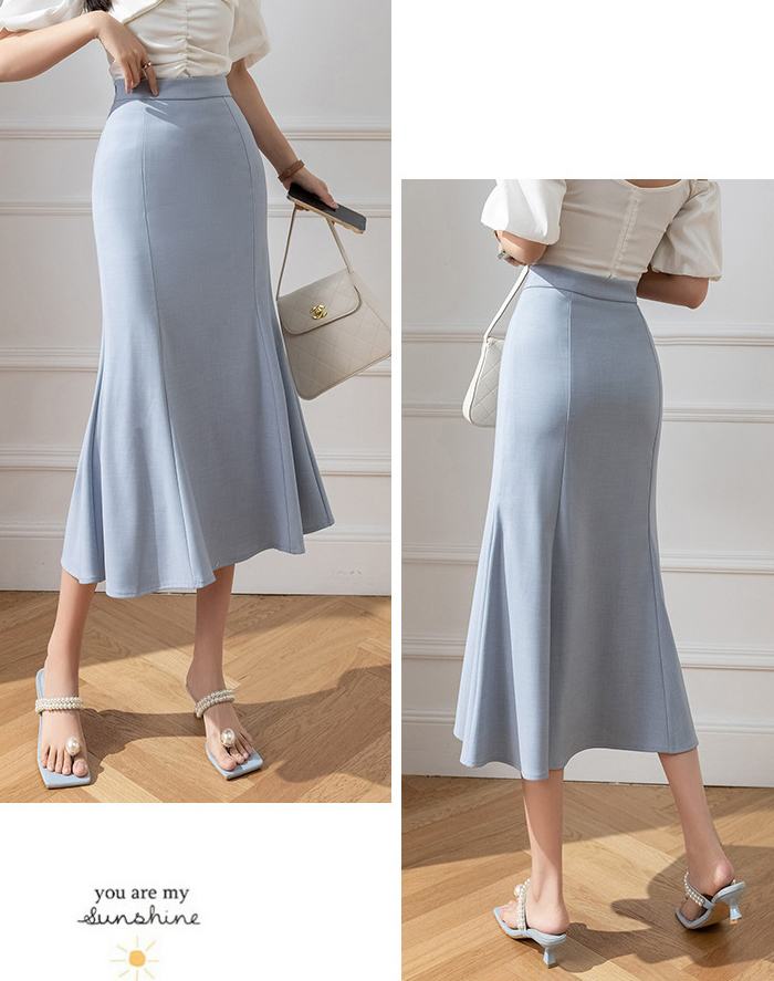 ロングスカート　マーメードライン　レディース　ミモレ丈　タイトライン　マーメードスカート　タイト　着痩せ　無地　ハイウエスト　おしゃれ　高級感　フォーマル　上品　入園式　卒業式　オフィス　OL　春夏　脚長効果　ファッション