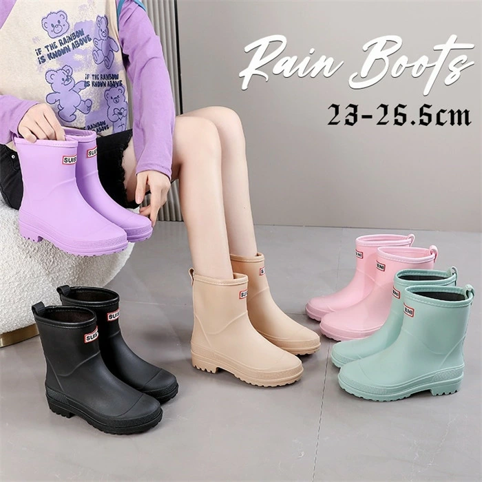 送料無料 レインブーツ レディース 防水ブーツ ショートブーツ 防水 ローヒール 梅雨 歩きやすい 大きいサイズ チェルシーブーツ 幅広 甲高 ダック 厚底 滑りにくい レインショートブーツ 雨用 夏 長靴 雪 雨の日 可愛い インサイドハイト+外増高