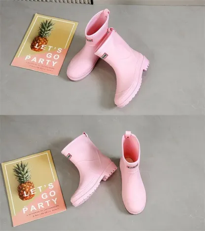 送料無料 レインブーツ レディース 防水ブーツ ショートブーツ 防水 ローヒール 梅雨 歩きやすい 大きいサイズ チェルシーブーツ 幅広 甲高 ダック 厚底 滑りにくい レインショートブーツ 雨用 夏 長靴 雪 雨の日 可愛い インサイドハイト+外増高