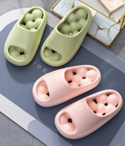 スリッパ 健康サンダル バススリッパ レディース メンズ 男女兼用 足つぼ マッサージ 厚底サンダル 室内 外履き ルームシューズ シャワーサンダル シャワースリッパ 水切り 穴付き