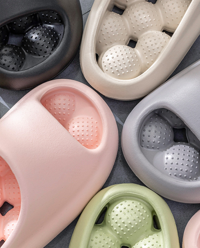 スリッパ 健康サンダル バススリッパ レディース メンズ 男女兼用 足つぼ マッサージ 厚底サンダル 室内 外履き ルームシューズ シャワーサンダル シャワースリッパ 水切り 穴付き