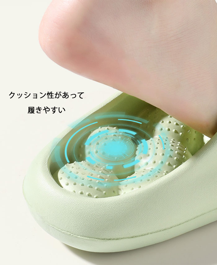 スリッパ 健康サンダル バススリッパ レディース メンズ 男女兼用 足つぼ マッサージ 厚底サンダル 室内 外履き ルームシューズ シャワーサンダル シャワースリッパ 水切り 穴付き