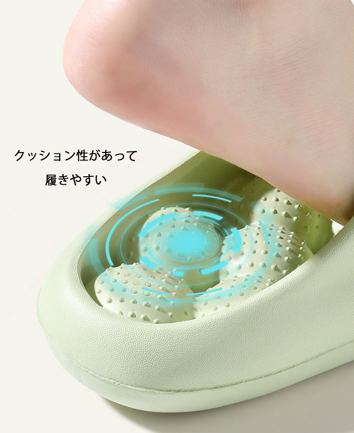 スリッパ 健康サンダル バススリッパ レディース メンズ 男女兼用 足つぼ マッサージ 厚底サンダル 室内 外履き ルームシューズ シャワーサンダル シャワースリッパ 水切り 穴付き