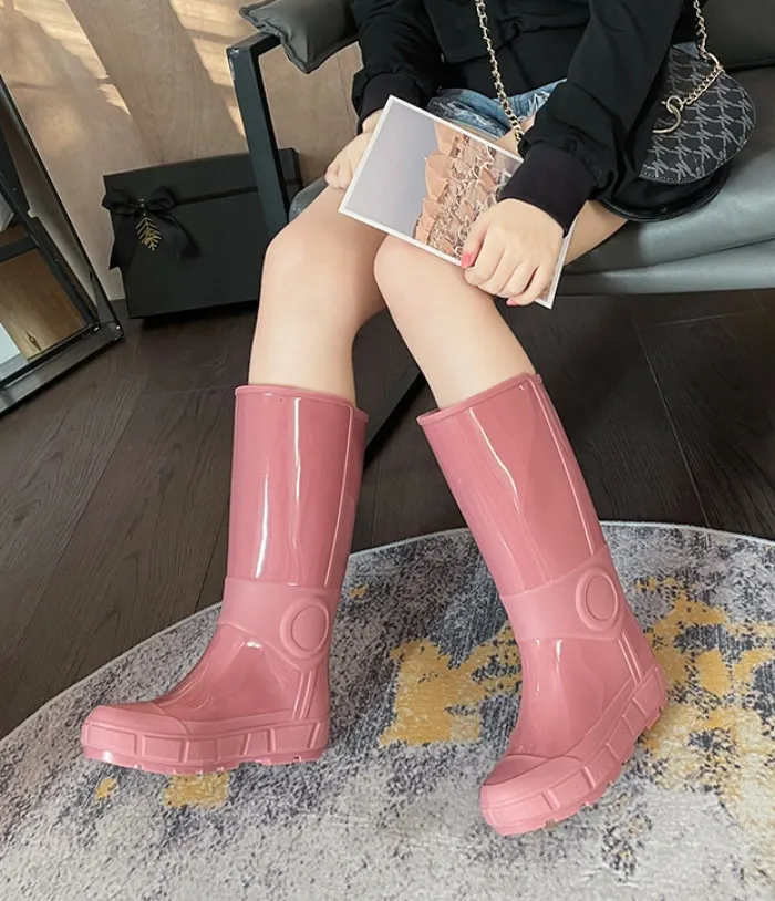 送料無料 レインブーツ レディース 防水ブーツ ロングブーツ 防水 ローヒール 梅雨 歩きやすい 大きいサイズ ロングブーツ 幅広 甲高 ダック 厚底 滑りにくい 黒 レインショートブーツ 雨用 夏 長靴 雪 雨の日 完全防水 可愛い送料無料 インサイドハイト+外増高
