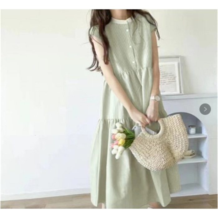 送料無料 ワンピース レディース シャツワンピース バックリボン ティアード Aライン ストライプ 無地 フレンチスリーブ ロング マキシ 体型カバー ゆったり 半袖 袖なし 大きいサイズ 小さいサイズ 春 夏 ロングワンピース 着痩せ