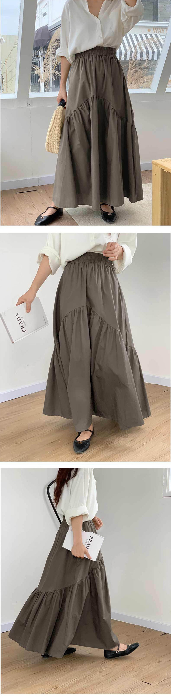 スカート ロング レディース 黒 大きいサイズ ティアードカート ティアード フレアスカート フレア バルーンスカート ボトムス 春 秋 春物 ロングスカート ミモレ丈 シンプル きれいめ ブラック カジュアル 秋冬 大人可愛い 送料無料