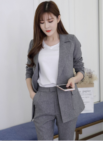 セットアップ ジャケット 長袖 ロングパンツ スリムパンツ レディース スーツ パンツスーツ ママスーツ 2点セット パンツドレス 大きいサイズ おしゃれ カジュアル 春 通勤 上下セット 冠婚葬祭用 入学式 卒業式